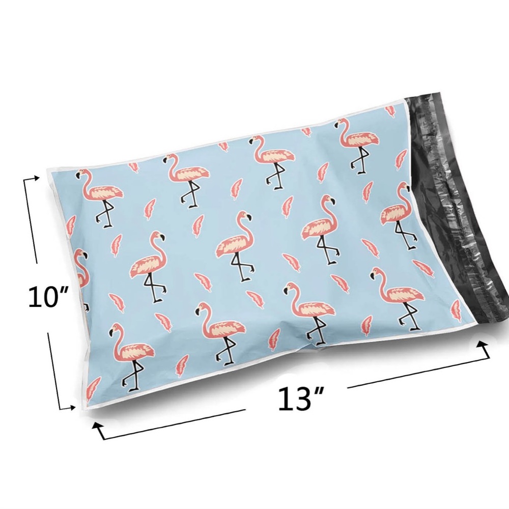 50 10X13 Flamingo Poly Mailers CLEARANCE - Picture 2 of 5